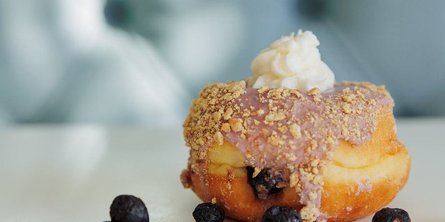 Blueberry-Filled Donut