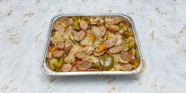 Sausages, Onions & Peppers
