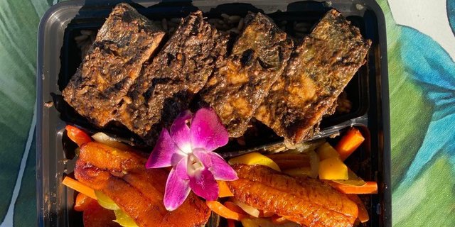 Jerk Vegan Fish & Veggies w/ Creole Rice