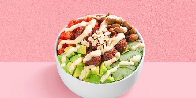 Avo & Impossible Meatballs Bowl