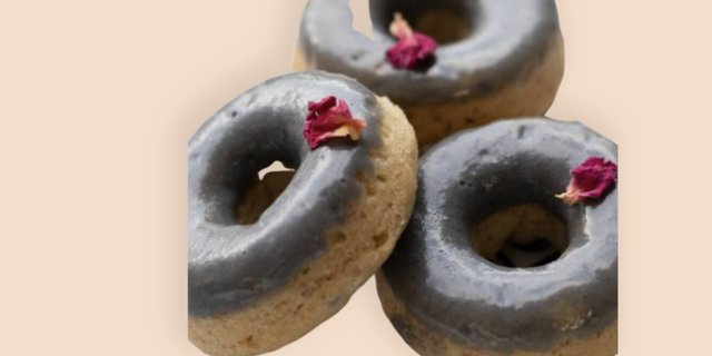 Plant-Based Vanilla Rose Mini Donuts