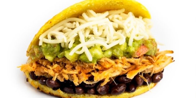 Guasaca Shredded Chicken Arepa