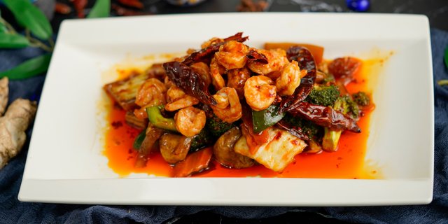 Shrimp w/ Mixed Szechuan