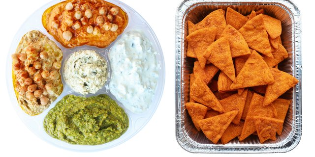 dip platter + shawarma pita chips