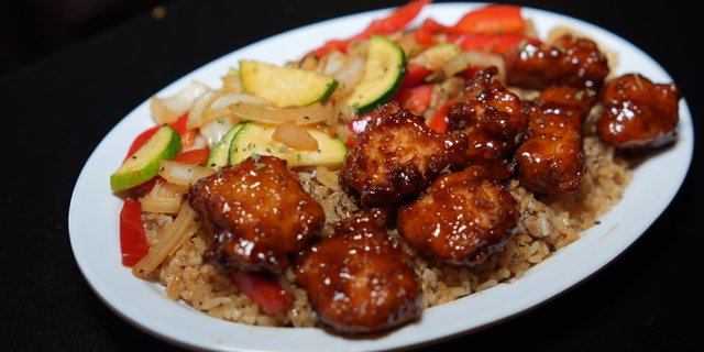Hibachi w/ Bourbon Chicken