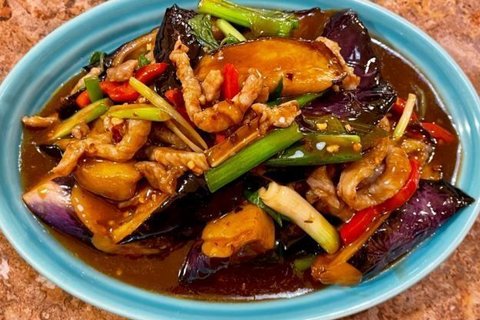 Basil Spicy Eggplant Pork