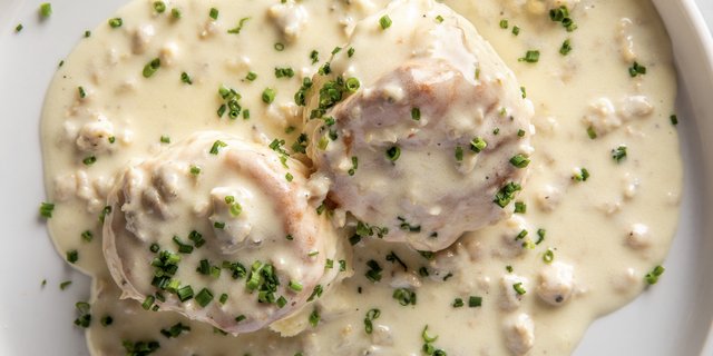 Chicken Sausage Biscuits & Gravy