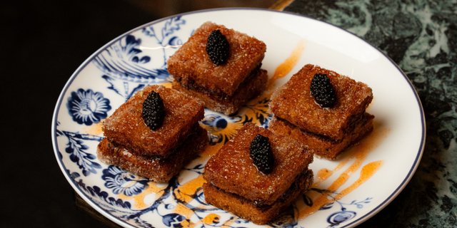 Shrimp French Toast w/ Caviar