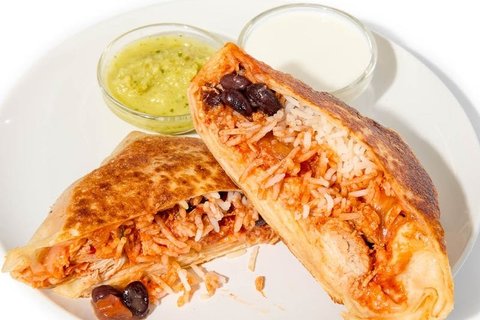 Mission-Style Chicken Burrito