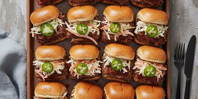 Shredded Brisket Sliders (18)