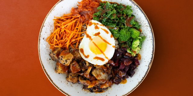 Chili Garlic Mushroom Bibimbap