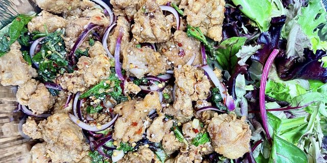 Crispy Chicken Larb Salad