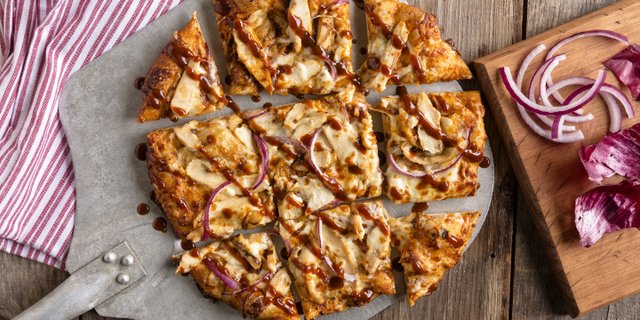 BBQ Chicken Thin Crust Pizza