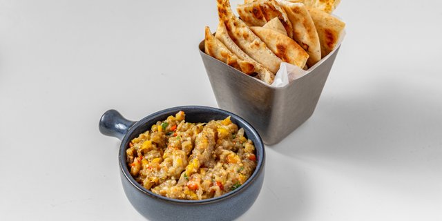 Eggplant Spread W/ Pita Bread
