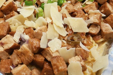 Tofu Sisig Carbonara