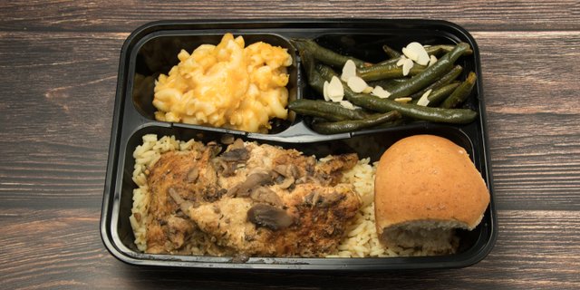 Boxed Hot Lunch Meal