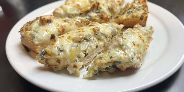 Spinach Artichoke French Bread Pizza