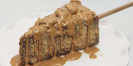 Peanut Butter Finger Cheesecake on a Stick