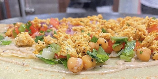 Mediterranean Chicken Crepe by Bon Appetit Creperie