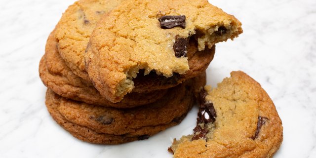 Fresh Baked Salted Chocolate Chip Cookies