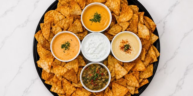 Pita Chips & Dips Tray