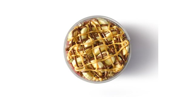 PB Banana Chocolate Hazelnut Waffle Bowl w/ Greek Yogurt