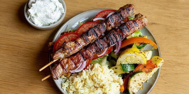 Pork Souvlaki Plate