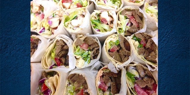 Chicken Kebob Pita Wrap Tray