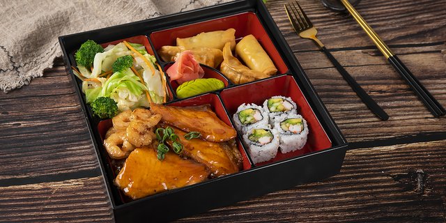Salmon & Shrimp Bento Box