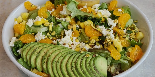 Citrus Avocado With Burrata Salad