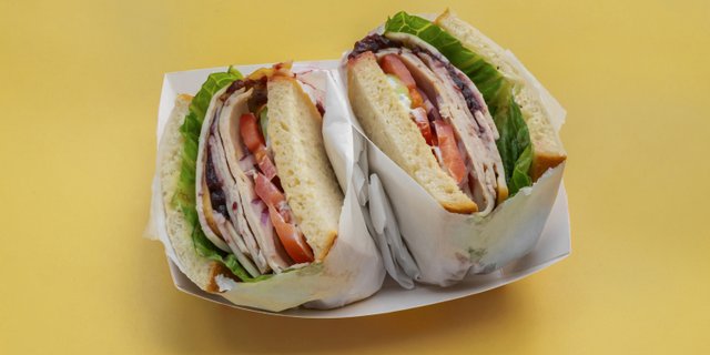 Roast Turkey & Smoked Provolone Sandwich W/ Cranberries