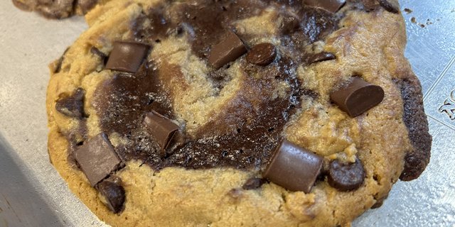 Chocolate Chunk Brownie Swirl Cookies