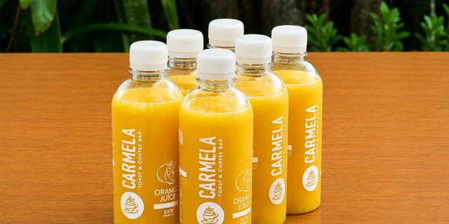 6-Pack Orange Juice Bottles