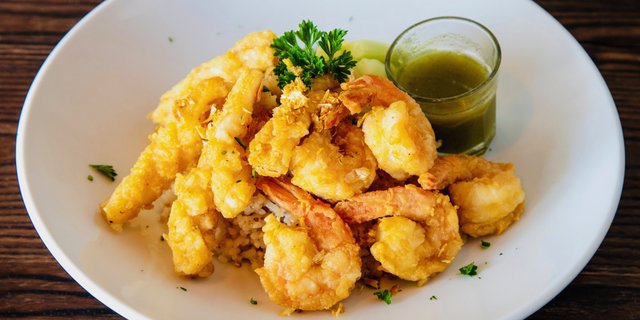 Calamari & Shrimp Garlic Rice