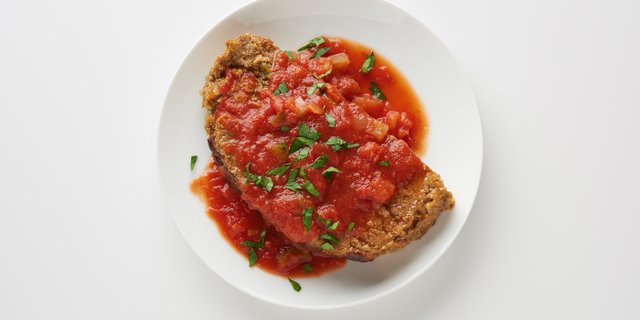 Baked Meatloaf w/ Red Sauce