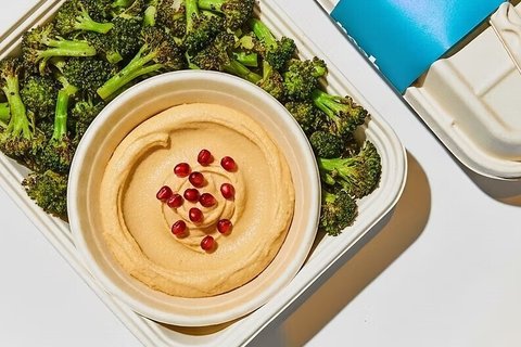 Roasted Broccoli + Hummus
