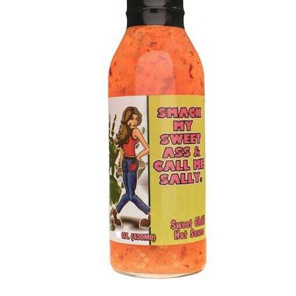Bottle of Smack My Sweet Ass And Call Me Sally Sauce