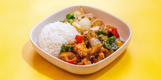Sweet & Sour Cauliflower Rice Plate