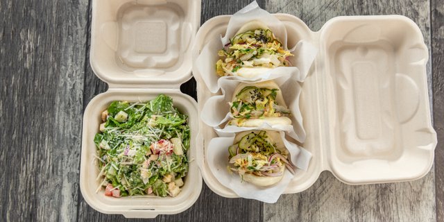 Veggie Baos w/ Vegetarian Salad Boxed Lunch