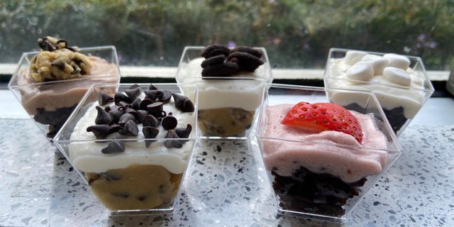 Cookie Dough & Brownie Shooters