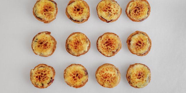 Dozen Creme Brulee Portuguese Egg Tarts