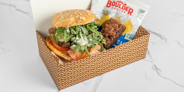 Veggie Burger Boxed Lunch