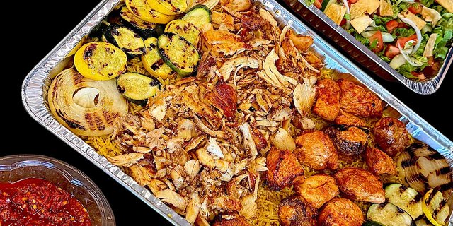 Mix Chicken Over Rice Tray