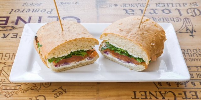 House Cured Salmon Sandwich