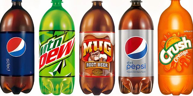 Assorted 2L Soda Bottles