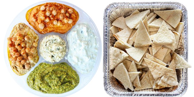 dip platter + pita bread