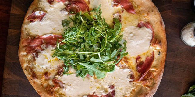 Truffle Burrata & Prosciutto Pizza