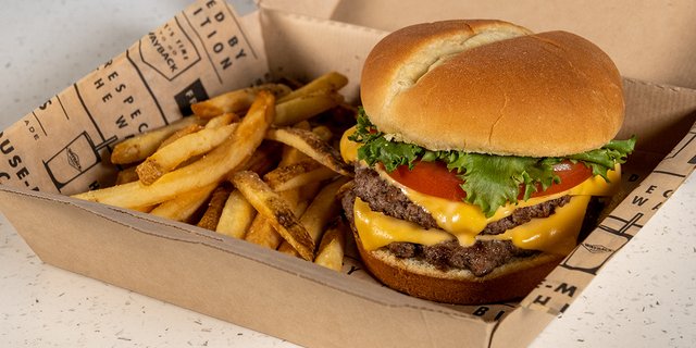 Double Cheeseburger & French Fries Boxed Meal