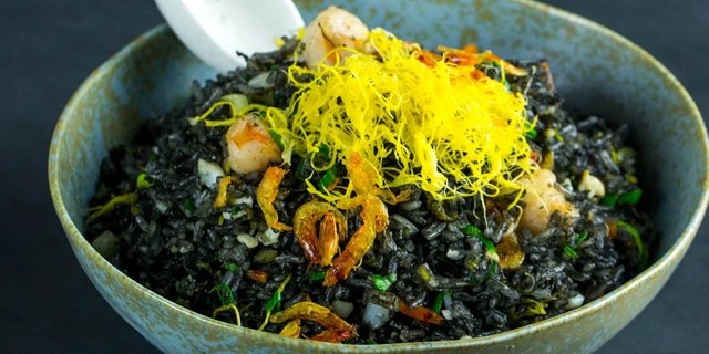Squid Ink & Shrimp Fried Rice