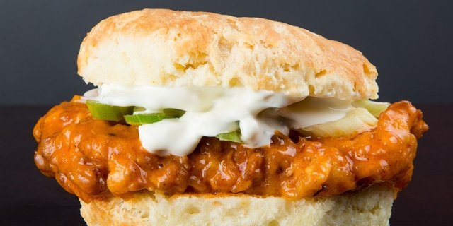 Buffalo Chicken Biscuit Sandwich